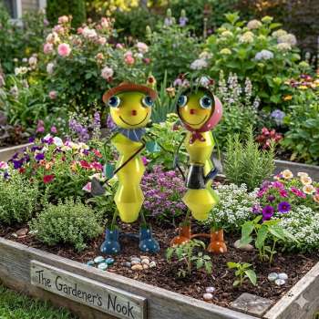 2er Set Liebliches Raupenpaar Luise & Luis ca. 40 cm - Dekofigur